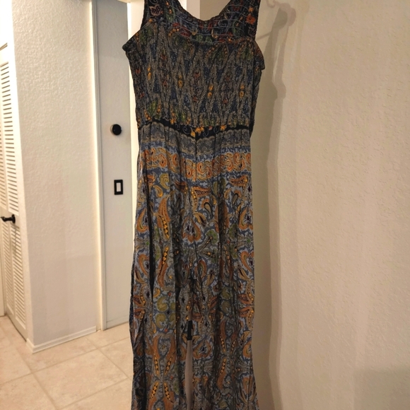 πLong Boho Patterned Paisley Romper Size 4π - Picture 1 of 8
